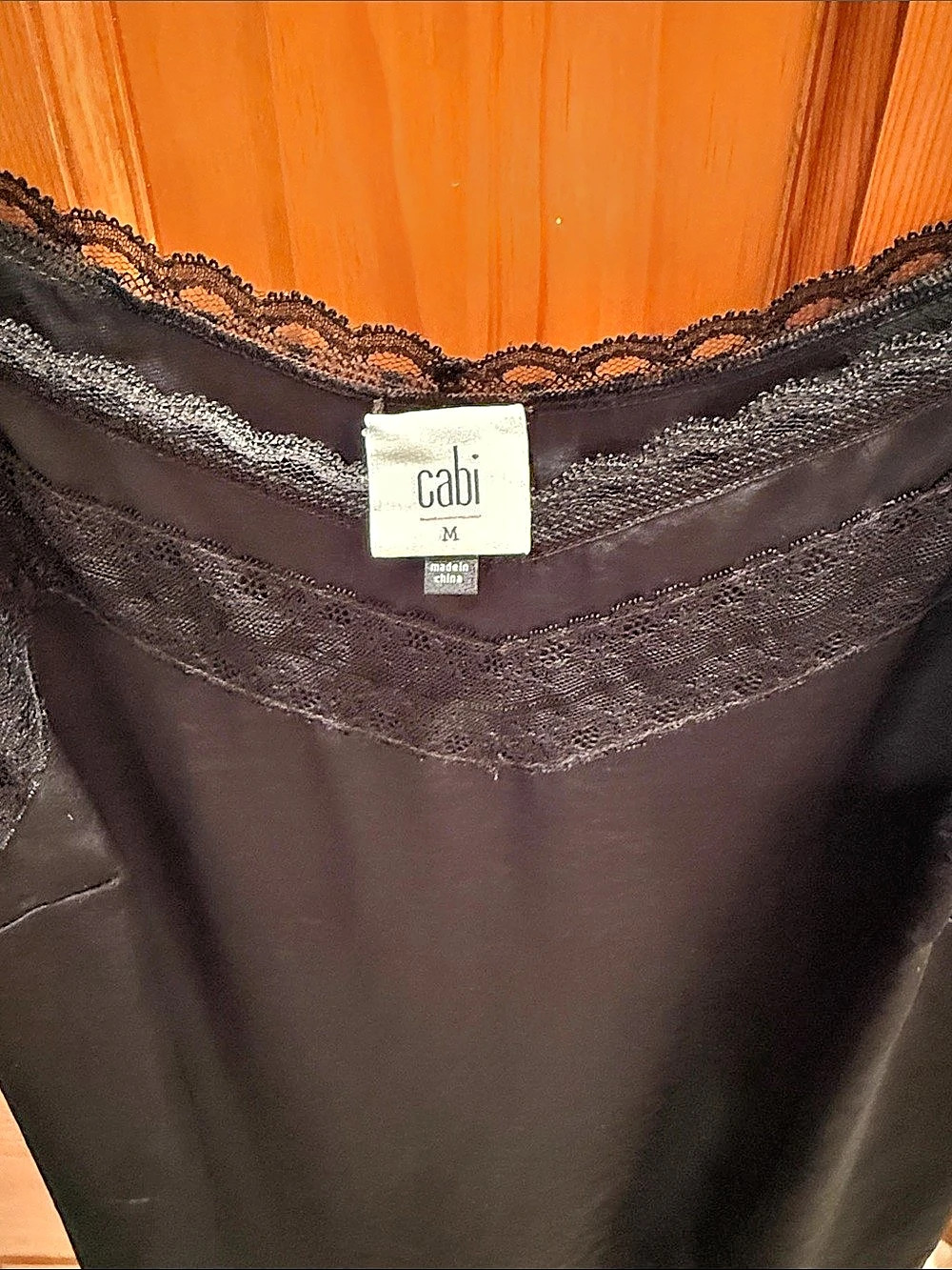 cabi All Purpose Cami Lace Trim Camisole Black Size Medium - Picture 2 of 4